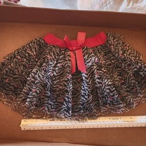 Baby girl zebra print tutu skirt